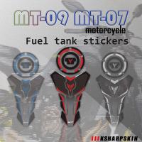 Motorcycle sticker 3D body fuel tank pad protection decal fishbone sticker for YAMAHA MT09 MT07 Anti-collision mt 09/07 new Decals  Emblems