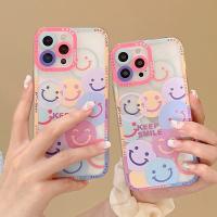 【Great. Cell phone case】โปร่งใสซิลิโคนโทรศัพท์สำหรับ Samsung Note 20 Ultra S21 FE S20 S22 Plus A02S A12 A22 A32 A52 A72 5G น่ารักรอยยิ้มหน้าปก