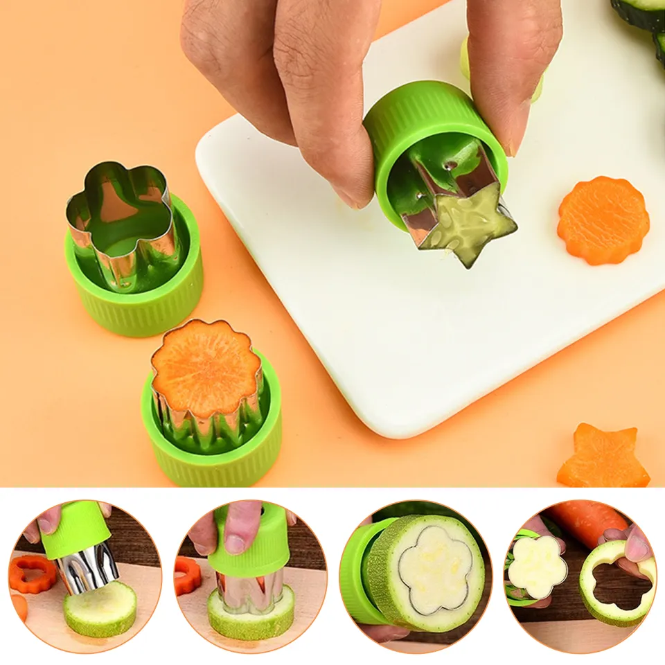 LENK Vegetable Cutter Shapes Set,Mini Pie,Fruit and Cookie Stamps  Cutters,Cookie Cutter Decorative Food,for Kids Baking and Food Supplement  Tools