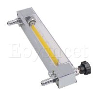 10.5x3.3x24cm Silver Metal Acrylic LZB-10 Liquid Flow Meter 10-100 L/H Water Flow Measuring Instrument