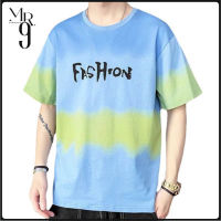 MR9 29 เสื้อยืด ทูโทน สกรีนFashion คอกลม พิมพ์ลาย วินเทจ