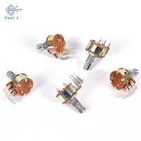 【Paul L】 ใหม่5pcs WH148 SINGLE Potentiometer 500K Potentiometer กับ Fine B500K SWITCH PIN