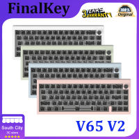 FinalKey V65 V2อลูมิเนียมคีย์บอร์ดแบบกลไกที่กำหนดเอง RGB ร้อน-Swappable ผ่านการสนับสนุน