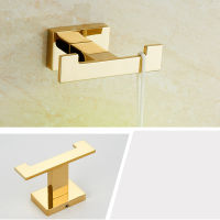 Luxury Gold Robe Hook Bathroom Hangings Hook Double Zinc Alloy Home Bathroom Decoration Accessories Simple Durable Hooks