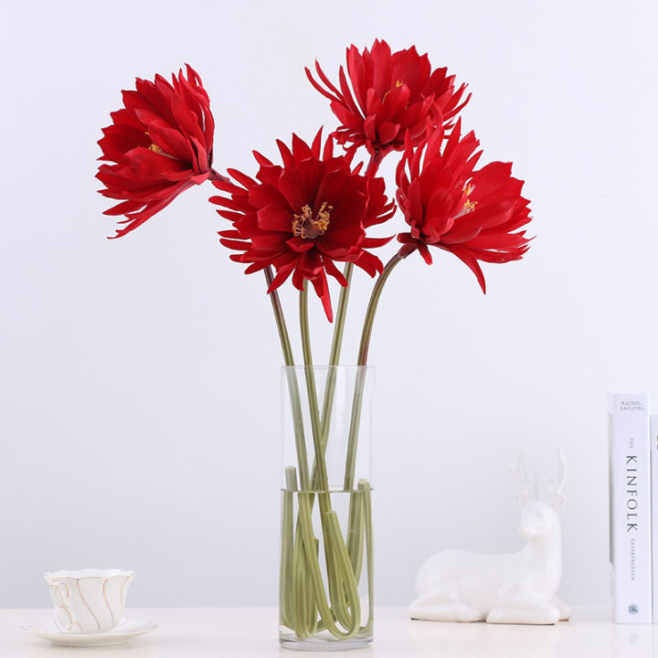 ดอกไม้เลียนแบบผ้าไหมพืชเทียมดอกไม้ประดิษฐ์-epiphyllum-ของใช้ในครัวเรือนดอกไม้ประดับเกาหลีตกแต่ง-flowerhuilinshen