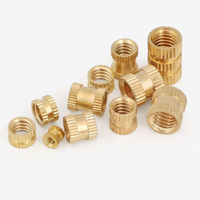 M2 M2.5 M3 Hot Melt Inset Nuts 100/200 Pcs SL-Type Double Twill Knurled Injection Brass Nut For 3D Printed Parts Nails Screws Fasteners