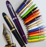 JINHAO 159 18KGP 0.7mm BROAD NIB FOUNTAIN PEN PURPLE BLACK BLUE CHAMPAGNE GOLDEN GREEN RED WHITE YELLOW 19 COLORS FOR CHOOSE