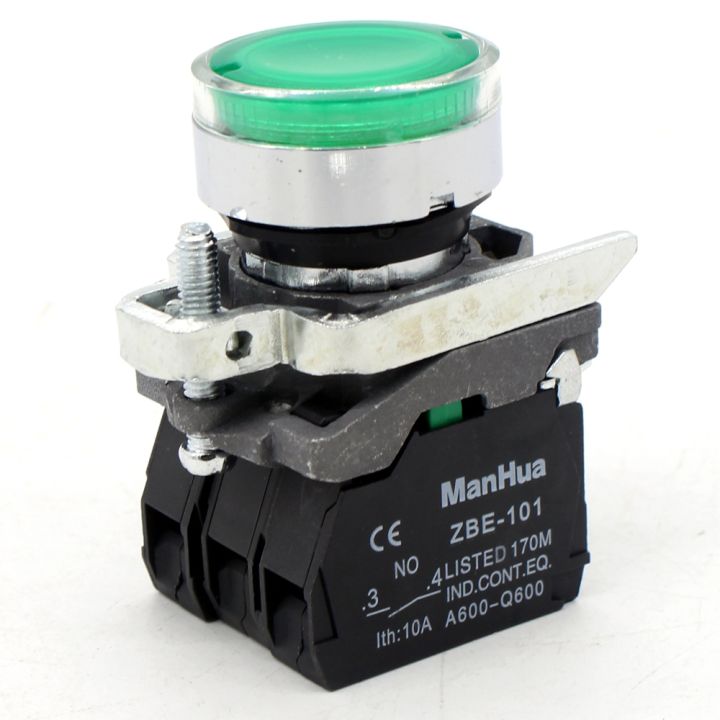 manhua-xb4-bw33m5-xb4-bw34m5-high-quality-waterproof-industrial-metal-round-push-button-switch-with-led-red-green-lamp