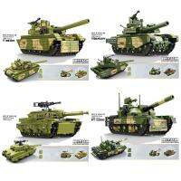 T-84ชุดตัวต่อ M1 PT-91 T-90M รถถังประจัญบานทหารทหารราบต่อสู้ Wii ชุดของขวัญของเล่นเด็กอิฐตุ๊กตาโมเดล