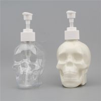 350ml Creative Skull Soap Dispenser Bathroom Lotion Dispensers Shower Gel Shampoo Transparent Fillable Empty Bottle With Pump Showerheads