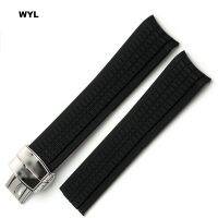 Premium-Grade Soft Rubber Watch Strap Fits For Patek Philippe Silicone 5164A 5167A 5168A 21mm Folding clasp Watchbands