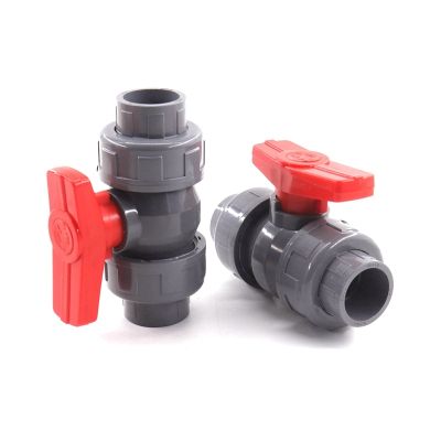 1~5Pc 20~50mm PVC Pipe Ball Valve Garden Irrigation Water Pipe Connector Fittings Aquarium Fish Tank Tube Joint Shut Valve Watering Systems Garden Hos