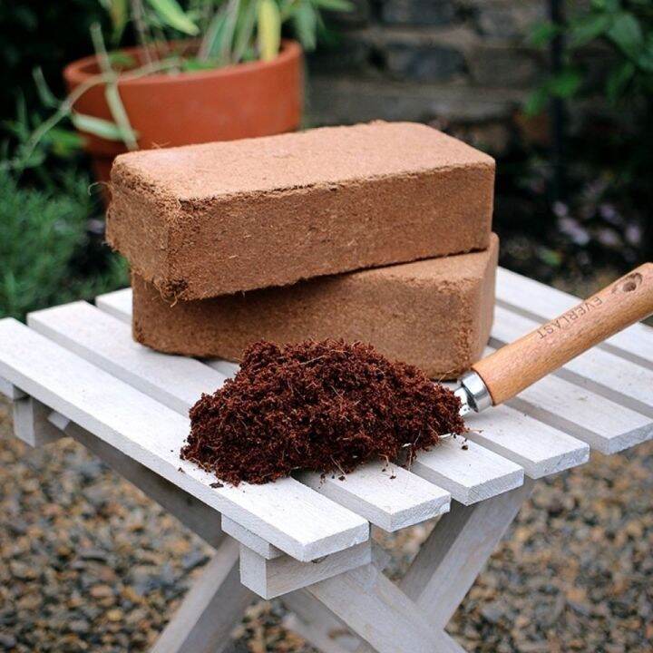 LHK 1/3/6pcs Coconut Brick Soil Brick Coconut Silk Plant Soil