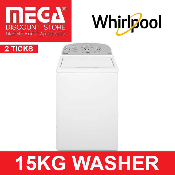 WHIRLPOOL 3LWTW4815FW 15KG TOP LOAD WASHER (2 TICKS) Lazada Singapore