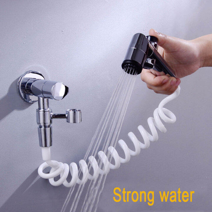 Spring Retractable Shower Hand Held Bidet Toilet Adapter KIT Sprayer