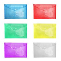 Transparent colorful Plastic A5 Folders File Bag Document Hold Bags Folders Paper Storage Carpeta de almacenamiento