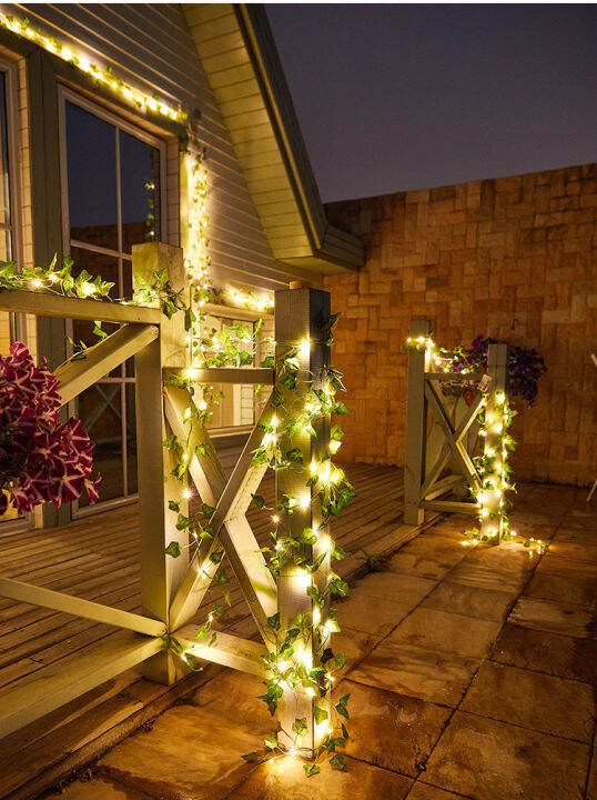 led-outdoor-waterproof-solar-string-light-maple-fairy-green-leaf-rattan-lights-wedding-christmas-for-garden-yard-autumn-decor