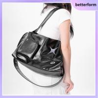 BETTERFORM กระเป๋าใส่เงิน กระเป๋า Crossbody หนังพียู กระเป๋าสำหรับนักเรียน กระเป๋าสะพายไหล่แบบสั้น ลำลองแบบสบายๆ ความจุมาก กระเป๋าถือแบบถือ สำหรับผู้หญิง