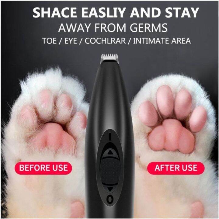 Electric Pet Clippers Cats Dog Foot Hair Trimmer Pet Paw Hair Clipper ...