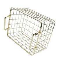 Metal Storage Basket Chic Nordic Handmade Iron Net Table Shelves Basket Bath Clothes Cosmetics Storage Basket