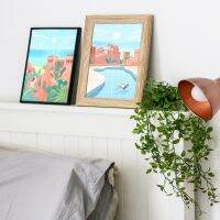 ฤดูร้อน Swim Wall Art พิมพ์โปสเตอร์,Tenerife Spain Travel ภาพประกอบ,Canary Islands Ocean ภาพวาดผ้าใบ,Ideal Home Decor