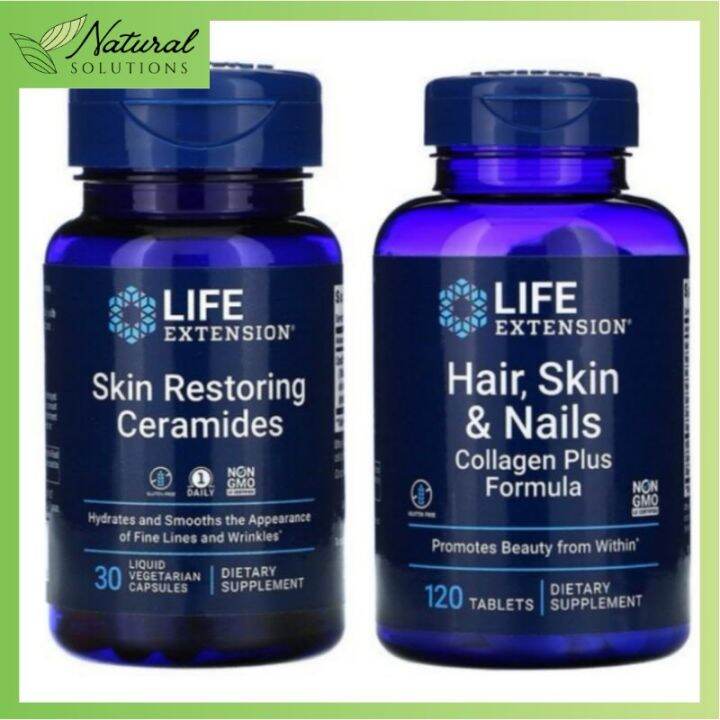 Natural Solutions Life Extension Hair Skin Nails Collagen Plus Skin