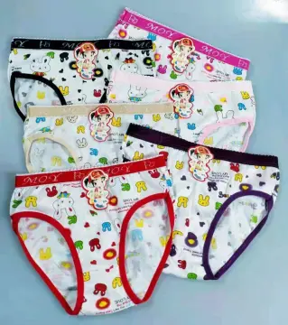 6Pcs 0-12 Years Old Baby Girls Underpants Flower Heart Cotton Panties Child Underwear  Briefs (One Size Smaller)