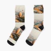 Flying hot air balloon over the Cappadocia Socks Anti-Slip Socks Socks Tights