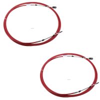 ；‘【- 2 Pieces 12Ft Boat Motor Throttle Control Cable Fits For Yamaha, 10-32UNF Threaded Connectors