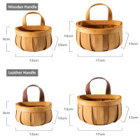 Kitchen Accessories Scallion Ginger Garlic Collapsible Wooden Hasket Neatening Wall Hung Mounted Storage Basket