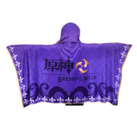 Anime Game Genshin Impact Keqing Venti Cosplay Cloak Cute Cartoon Printed Winter Blanket Air Conditioning Blanket Costume