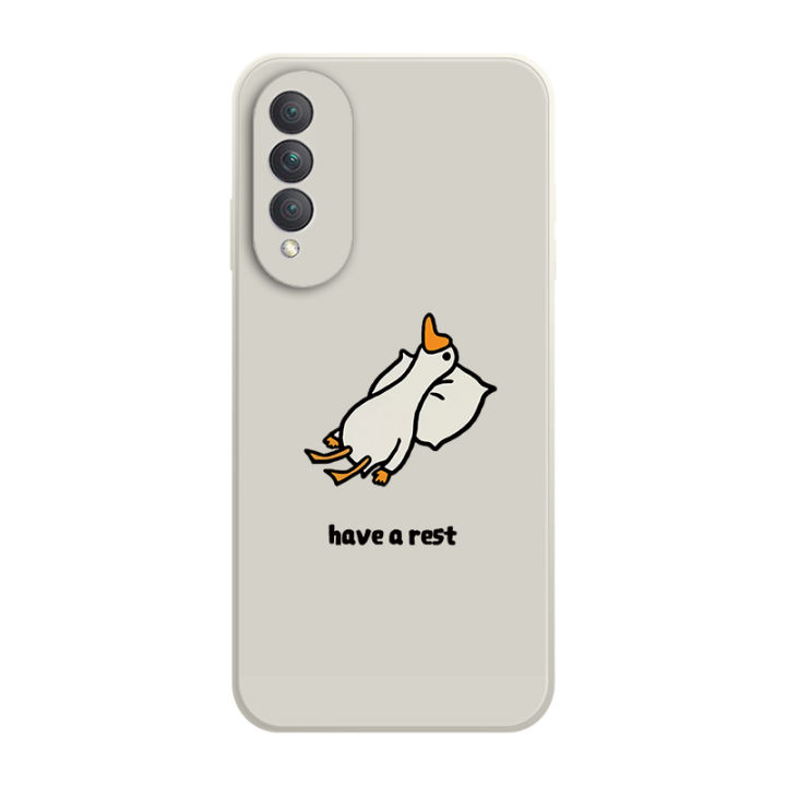 เคส-huawei-honor-x20-se-case-เคสการ์ตูนน่ารักเป็ดเคสซิลิโคนเหลว-flocking-ฝาครอบโทรศัพท์ป้องกัน-เคสโทรศัพท์