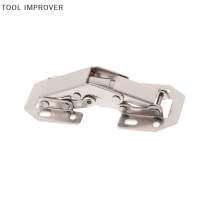 TOOL IMPROVER บานพับตู้แบบไม่มีรูเจาะ3นิ้วบานพับกบสปริงบานพับตู้ซ้อนทับแบบเต็ม