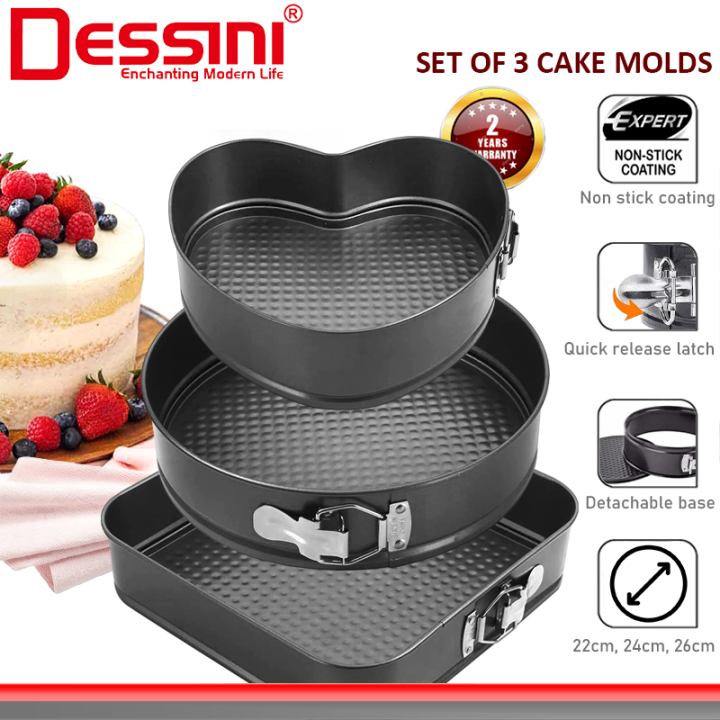 3pcs/4pcs, Non-Stick Springform Cake Pans Set - Removable Bottom Baking  Cake Mold for Easy Cleaning and Perfect Results - Oven Safe and Dishwasher  Saf