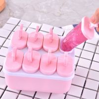 6/8 Cell Ice Cream Mold Ice Mould Handmade Dessert Popsicle Mold For Freezer Fruit Ice Cube Maker Reusable Forms For Ice Cream