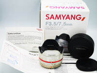 Samyang 7.5mm f/3.5 UMC Fisheye Ultra Wide-Angle Silver Lens for Micro M4/3 in Box, 7.5mm f3.5 /15mm (เมื่อเทียบกับกล้องแบบ 35mm) Fish Eye