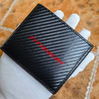 ஐ✢☄ for ford titanium car carbon fiber leather wallet Card package car accessories