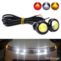 ℡ 2 PCS Car DRL Eagle Eye LED Bulb Daytime Running Light COB 12V 18mm 23mm Motorcycle Styling Accessories Backup Marker Fog Lamps