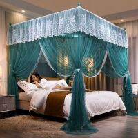 【LZ】✈  Big Space Canopy Bed King Size Full Netting Bedding Bedroom Mosquito Net with Frame Three-door