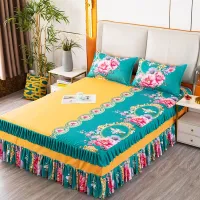 1PCS Bed Sheet +2PillowCase Beddress Home Soft Protect Bed Sheets For King/Queen Size Cartoon Print Fashion Mattress Cover