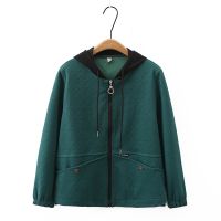 Large Size XL-4XL Womens Hooded Autumn Winter Jackets Casual Zip Up Fashion Female Outerwear with Big Pockets