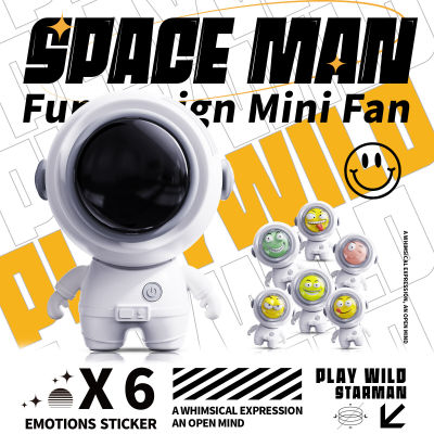 MIPOW Mini Protable คอพัดลม USB ชาร์จนักบินอวกาศพัดลมระบายความร้อนสำหรับเด็กตลก Face Heldhold Mini Fan Air Cool สำหรับของขวัญ Aduit9201