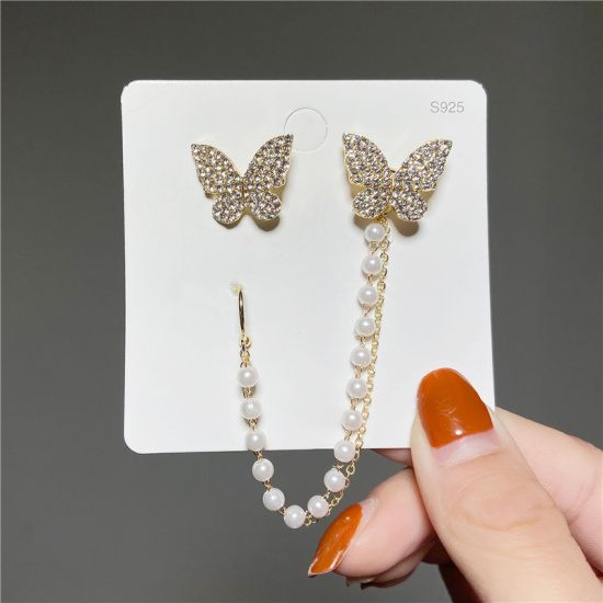 17mile bộ bông tai đinh tán hình bướm đính đá thời trang hàn quốc dành cho - ảnh sản phẩm 6