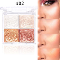 4 Colors Highlighter Highlighter Powder Diamond Highlighter Face Contour Glitter Face Contour Cosmetic Makeup Shimmer Rose Diamond Highlighter 4 Colors Brighten Makeup