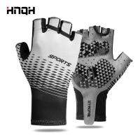 Cycling Gloves Mens Summer Sports Sunscreen Breathable Sweat-absorbent Cross-border Half Finger Bicycle Fishing Gloves