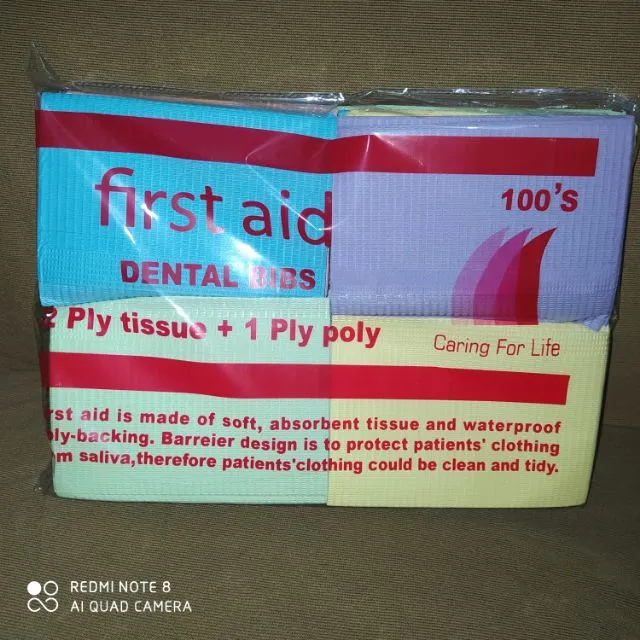 FIRST AID DENTAL BIBS 2Ply tissue +ply polyL65 Lazada PH