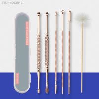 ♤ New Stainless Steel Ear Cleaning Kit Earwax Wand Spiral Spring Earpick Feather Ear Cleaner Ears Wax Clean Tools Cleaning Stick