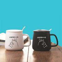 New Pattern Totoro Lovers Mugs Glass Bring Cover Spoon Ceramics Coffee Cup Package Postal