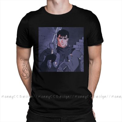 Berserk Guts Print Cotton T-Shirt Camiseta Hombre Anime For Men Fashion Streetwear Shirt Gift