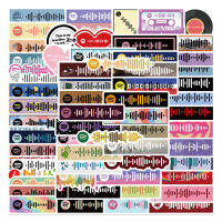 TM 68เพลงที่มีสีสันสัญลักษณ์กราฟฟิตีสติกเกอร์ DIY ตกแต่งกระเป๋ารถจักรยานยนต์กีต้าร์กันน้ำที่ถอดออกได้